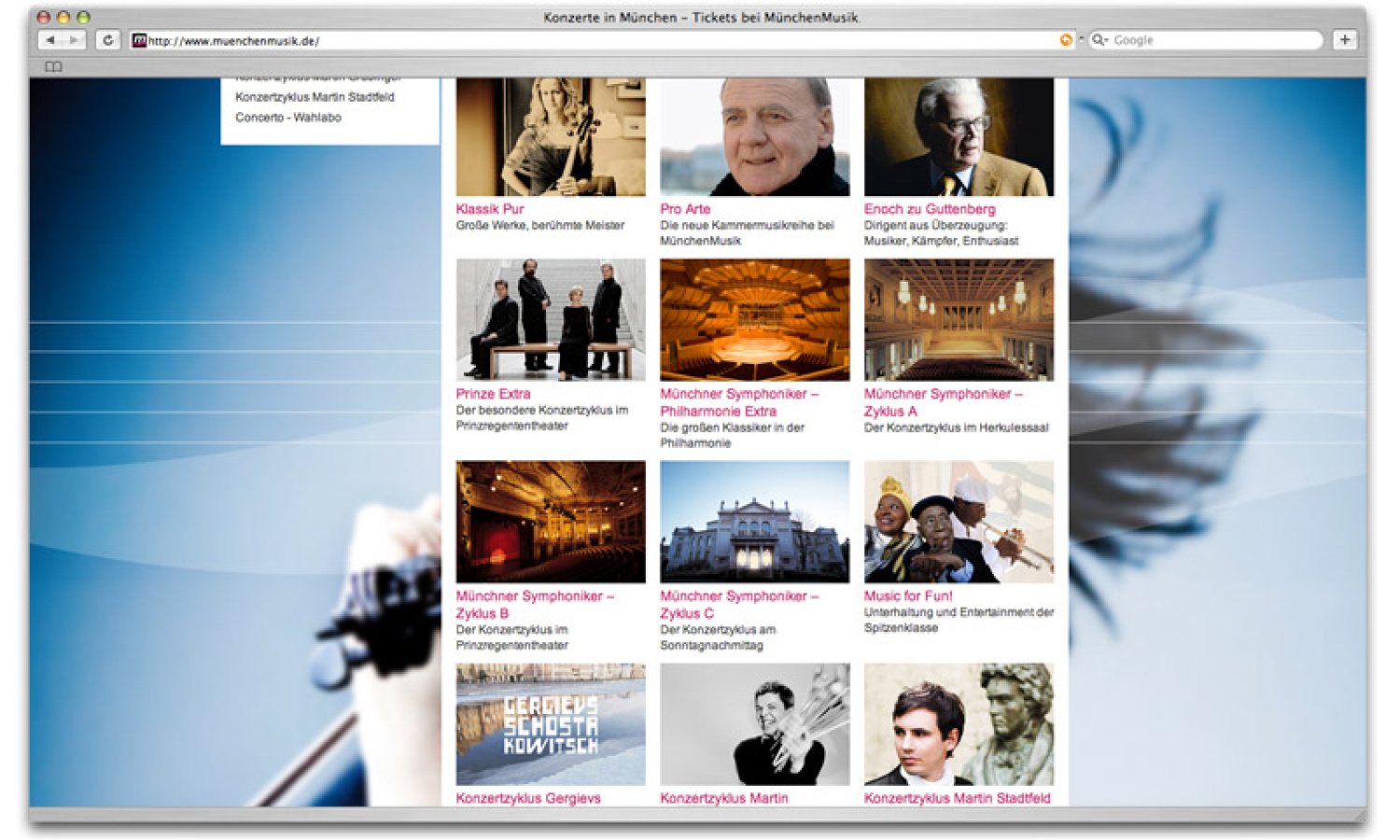 MünchenMusik Webseite